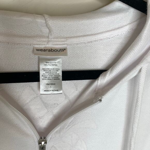 Wearabouts White Swim Cover Up Sz Large Knit Loungewear - Picture 6 of 8